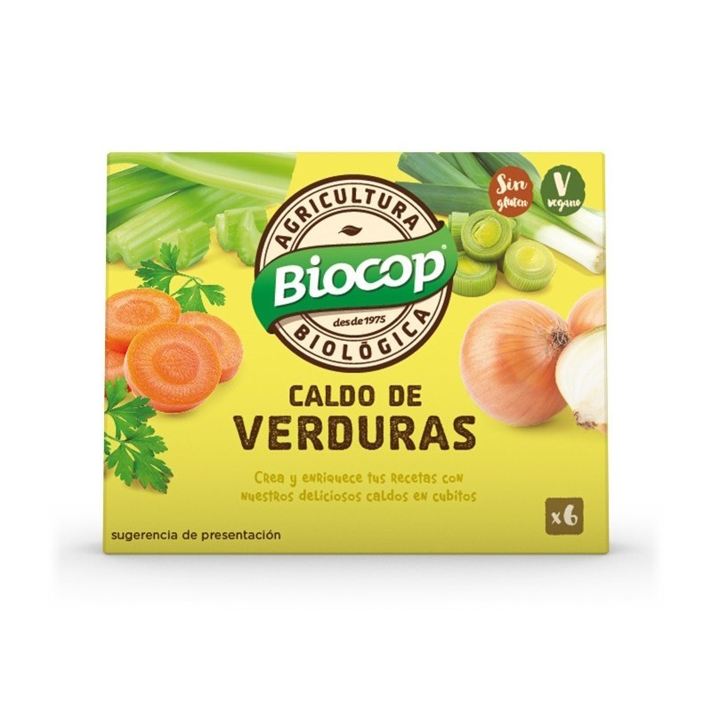 Caldo de verduras cubitos bio 6x11g  Biocop