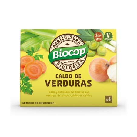Caldo de verduras cubitos bio 6x11g  Biocop