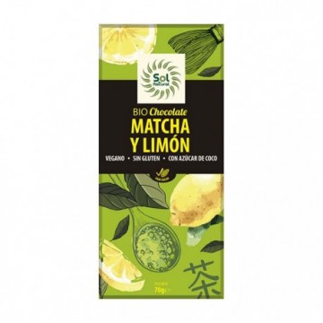 Tableta chocolate matcha-limon bio 70g Sol Natural